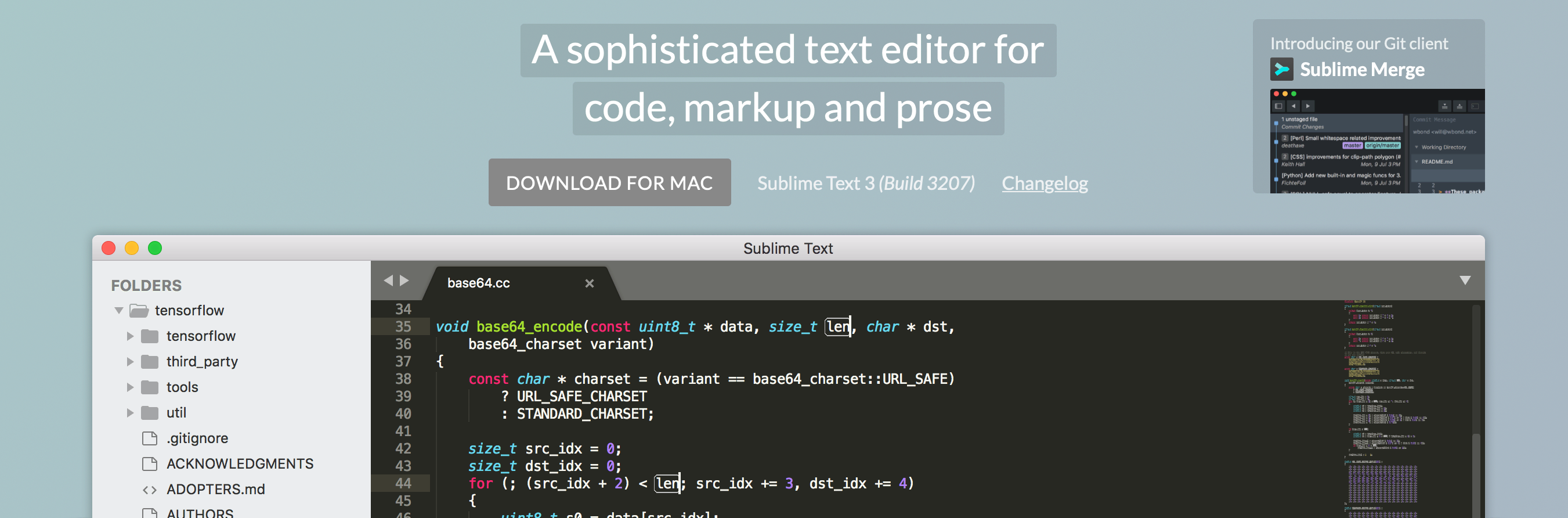 Sublime Text3 official website